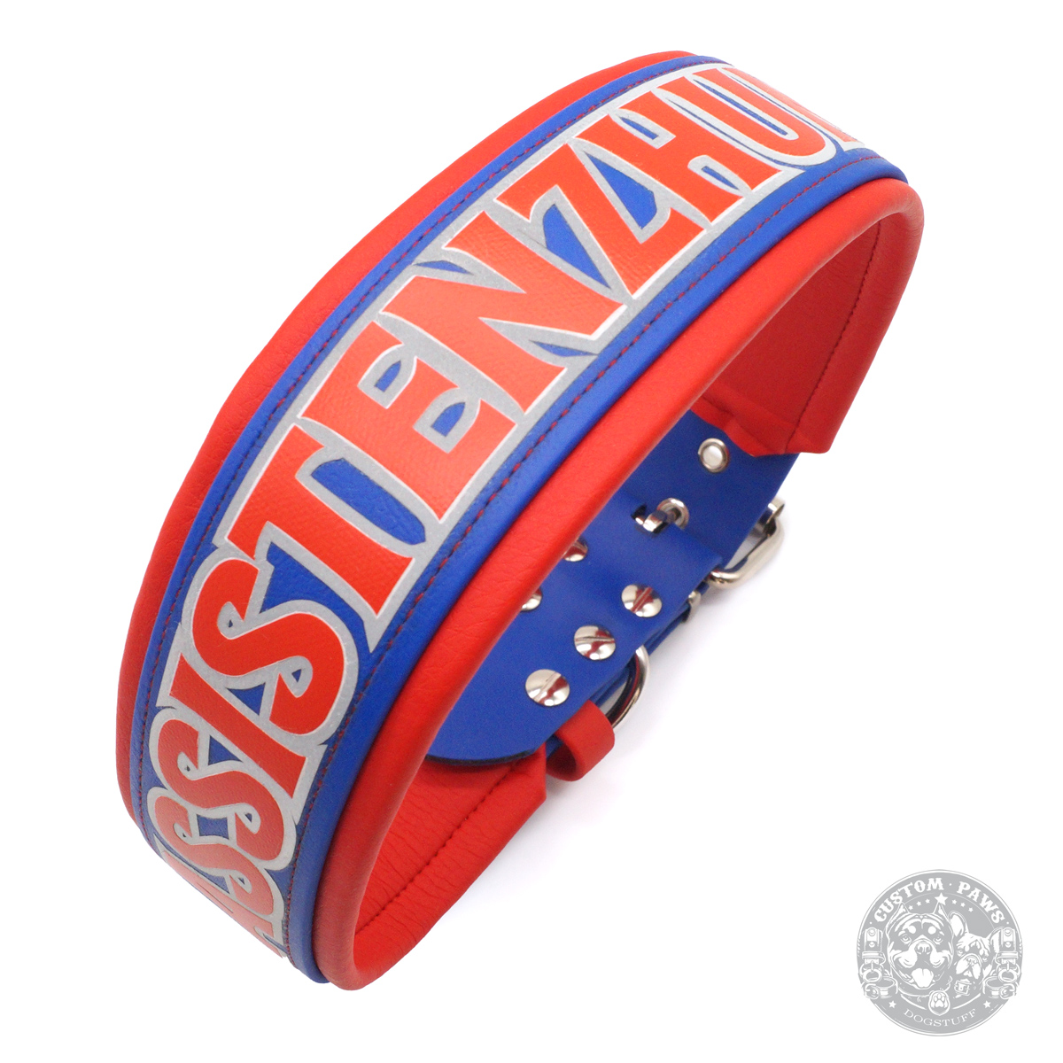 Gepolstertes Hundehalsband aus Biothane „Assistenzhund“ | Large